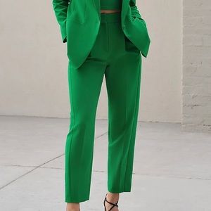 Express High Waisted Green Ankle Pants